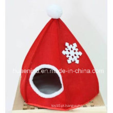 Chapéu de natal forma feltro pet house